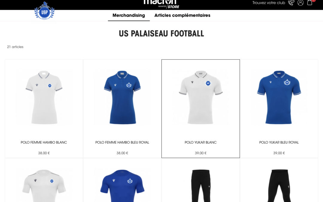 L’US Palaiseau lance sa boutique en ligne !